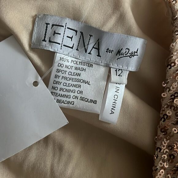 Mac Duggal IEENA Sequined High Low Dress, Rose Gold, NWT, Size 12 - Picture 14 of 16